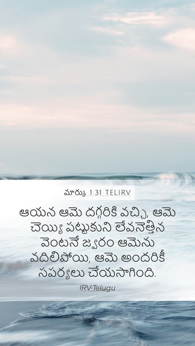 మార్కు 1:31 TELIRV Bible Verse Image