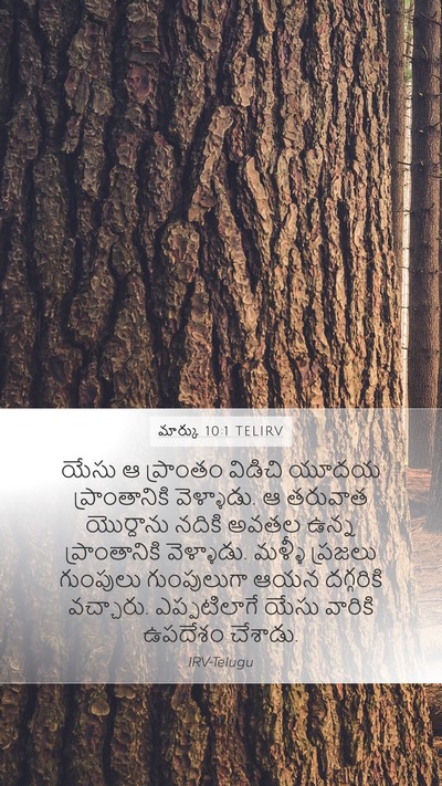 మార్కు 10:1 TELIRV Bible Verse Image