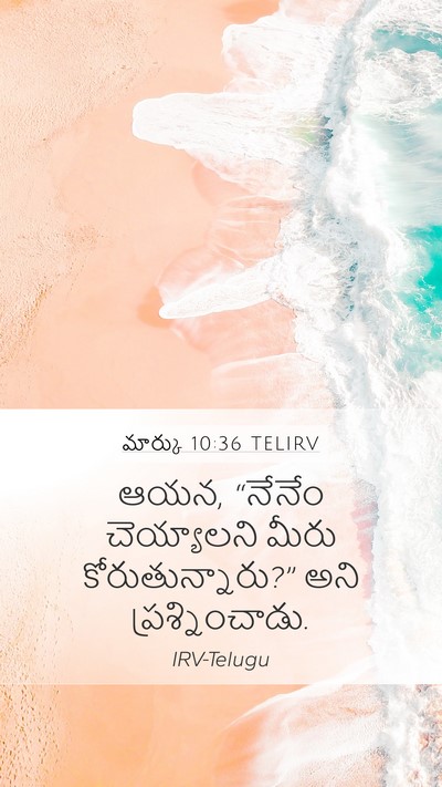 మార్కు 10:36 TELIRV Bible Verse Image