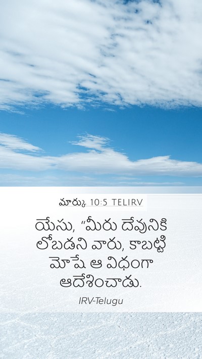 మార్కు 10:5 TELIRV Bible Verse Image