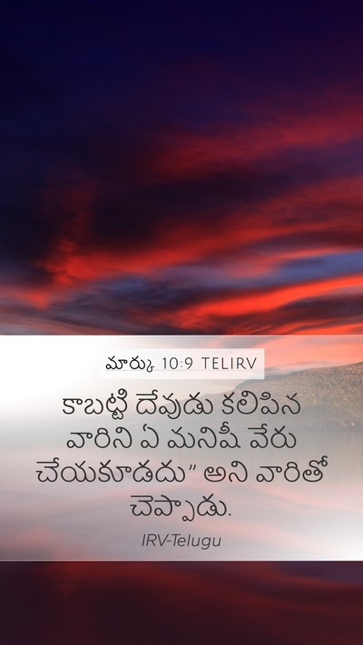 మార్కు 10:9 TELIRV Bible Verse Image