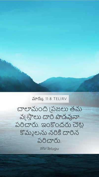 మార్కు 11:8 TELIRV Mobile Phone Wallpaper - చాలామంది ప్రజలు - Mobile Bible Verse Wallpaper
