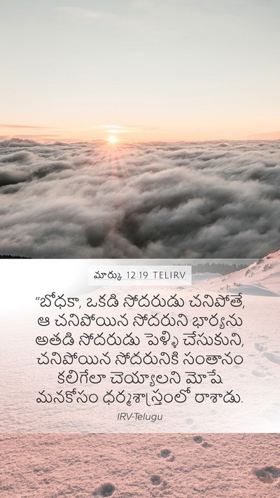 మార్కు 12:19 TELIRV Bible Verse Image