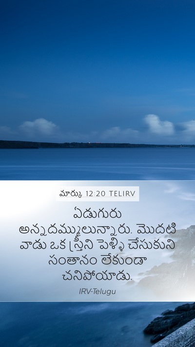 మార్కు 12:20 TELIRV Bible Verse Image