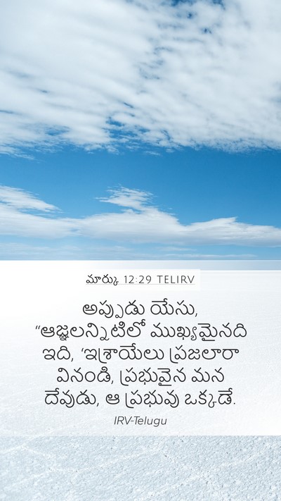 మార్కు 12:29 TELIRV Bible Verse Image