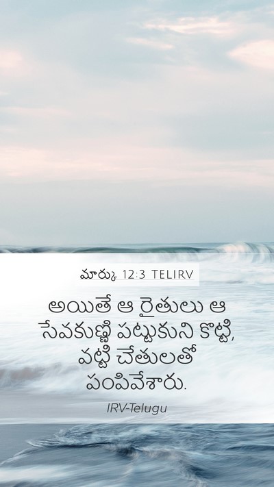మార్కు 12:3 TELIRV Mobile Phone Wallpaper - అయితే ఆ రైతులు ఆ - Mobile Bible Verse Wallpaper