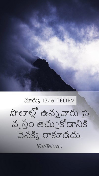 మార్కు 13:16 TELIRV Mobile Phone Wallpaper - పొలాల్లో ఉన్నవారు - Mobile Bible Verse Wallpaper