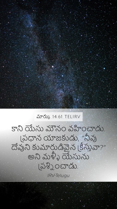 మార్కు 14:61 TELIRV Bible Verse Image
