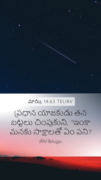 మార్కు 14:63 TELIRV Bible Verse Image