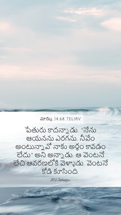 మార్కు 14:68 TELIRV Bible Verse Image