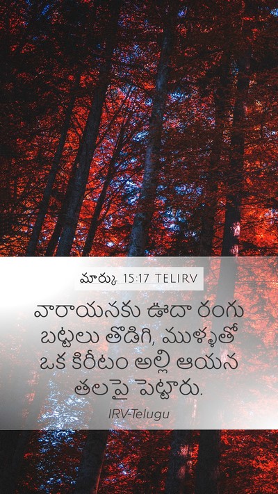 మార్కు 15:17 TELIRV Bible Verse Image