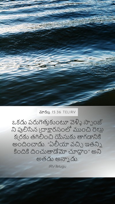 మార్కు 15:36 TELIRV Bible Verse Image