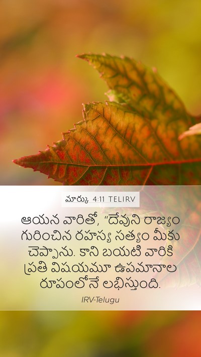 మార్కు 4:11 TELIRV Bible Verse Image