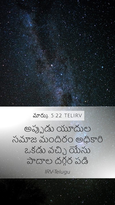 మార్కు 5:22 TELIRV Bible Verse Image
