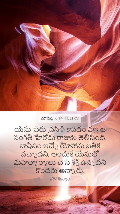 మార్కు 6:14 TELIRV Bible Verse Image