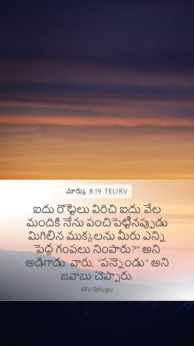 మార్కు 8:19 TELIRV Bible Verse Image