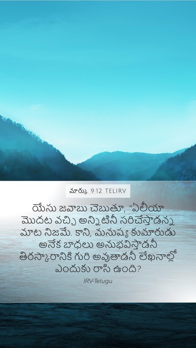మార్కు 9:12 TELIRV Bible Verse Image