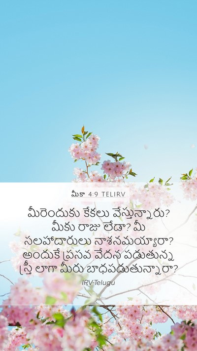మీకా 4:9 TELIRV Bible Verse Image