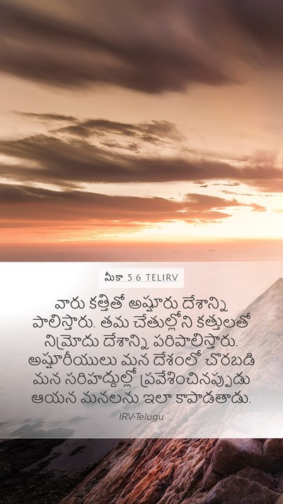 మీకా 5:6 TELIRV Bible Verse Image