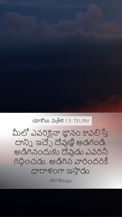 యాకోబు పత్రిక 1:5 TELIRV Bible Verse Image