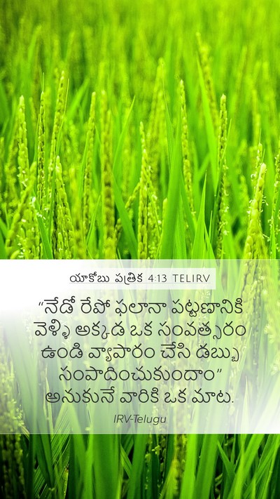 యాకోబు పత్రిక 4:13 TELIRV Bible Verse Image