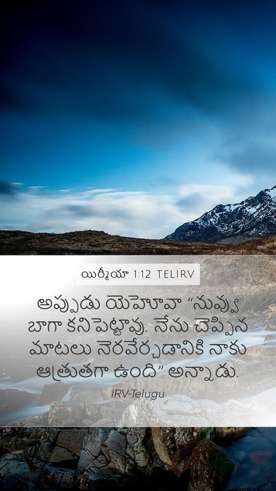 యిర్మీయా 1:12 TELIRV Bible Verse Image
