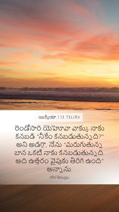 యిర్మీయా 1:13 TELIRV Mobile Phone Wallpaper - రెండోసారి యెహోవా - Mobile Bible Verse Wallpaper