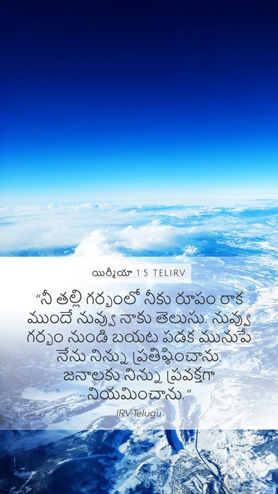 యిర్మీయా 1:5 TELIRV Bible Verse Image