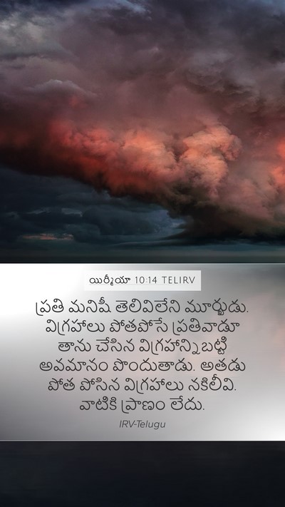 యిర్మీయా 10:14 TELIRV Bible Verse Image