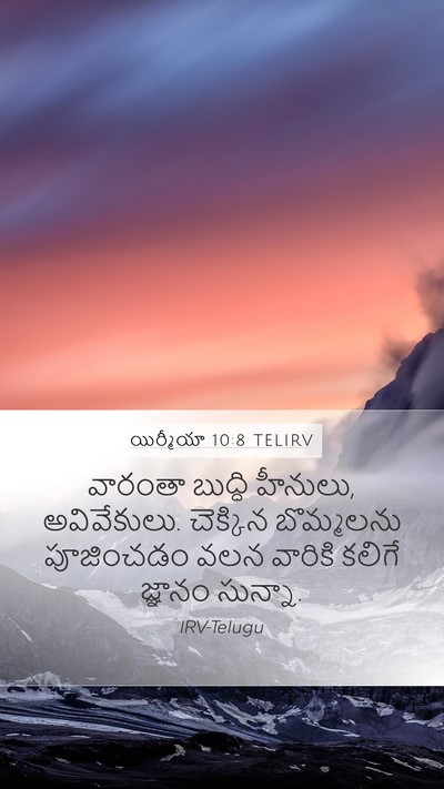 యిర్మీయా 10:8 TELIRV Bible Verse Image