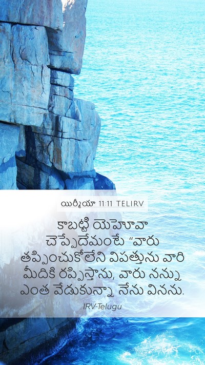 యిర్మీయా 11:11 TELIRV Bible Verse Image