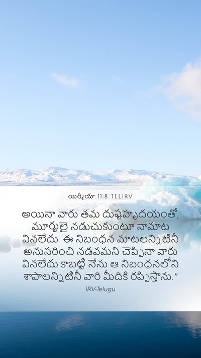 యిర్మీయా 11:8 TELIRV Bible Verse Image