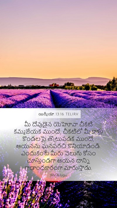 యిర్మీయా 13:16 TELIRV Bible Verse Image