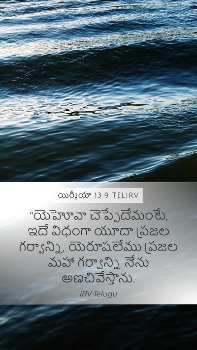 యిర్మీయా 13:9 TELIRV Bible Verse Image