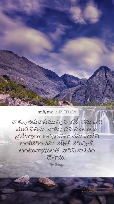 యిర్మీయా 14:12 TELIRV Bible Verse Image
