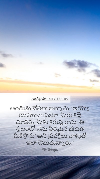 యిర్మీయా 14:13 TELIRV Bible Verse Image