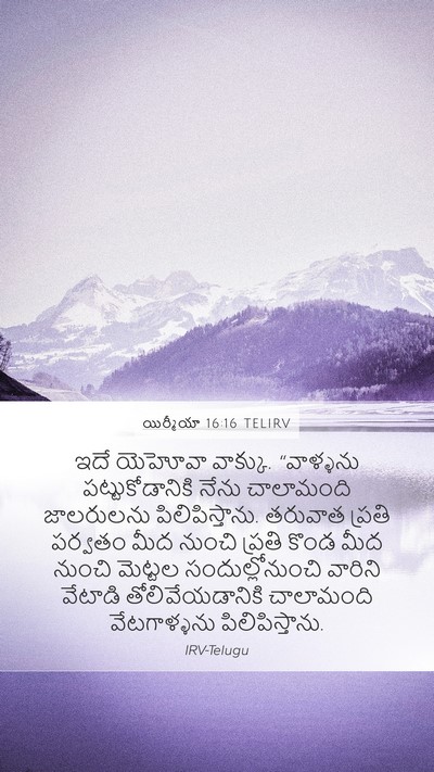 యిర్మీయా 16:16 TELIRV Bible Verse Image