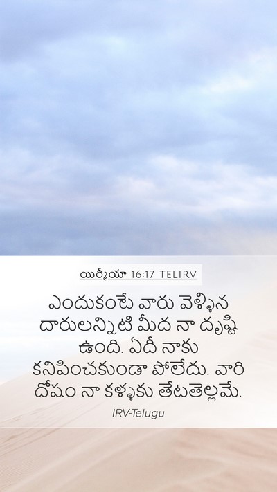 యిర్మీయా 16:17 TELIRV Bible Verse Image