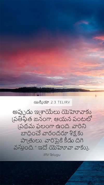 యిర్మీయా 2:3 TELIRV Mobile Phone Wallpaper - అప్పుడు ఇశ్రాయేలు - Mobile Bible Verse Wallpaper