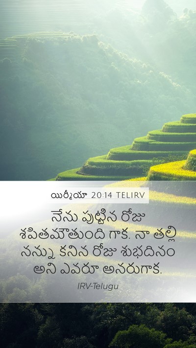 యిర్మీయా 20:14 TELIRV Bible Verse Image