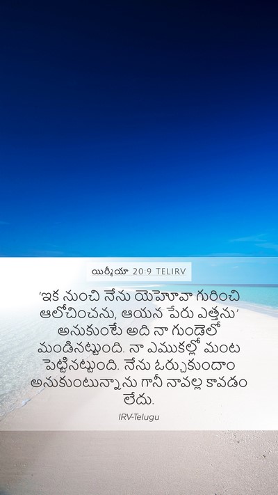 యిర్మీయా 20:9 TELIRV Bible Verse Image