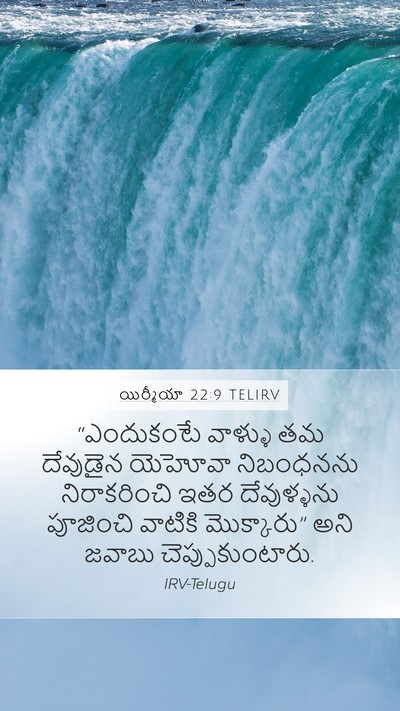 యిర్మీయా 22:9 TELIRV Bible Verse Image