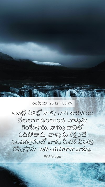 యిర్మీయా 23:12 TELIRV Bible Verse Image