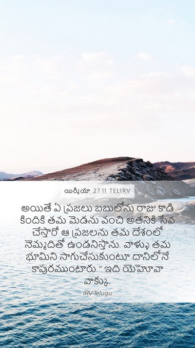 యిర్మీయా 27:11 TELIRV Bible Verse Image