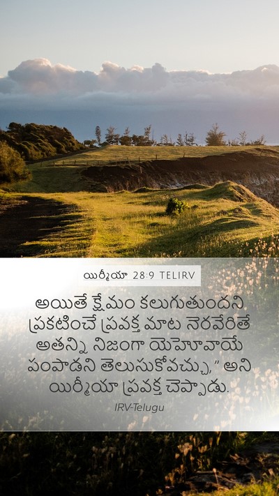 యిర్మీయా 28:9 TELIRV Bible Verse Image