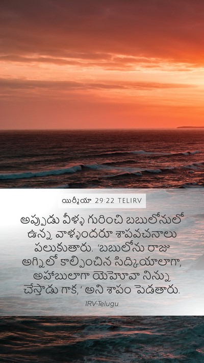 యిర్మీయా 29:22 TELIRV Bible Verse Image