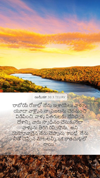 యిర్మీయా 30:3 TELIRV Bible Verse Image