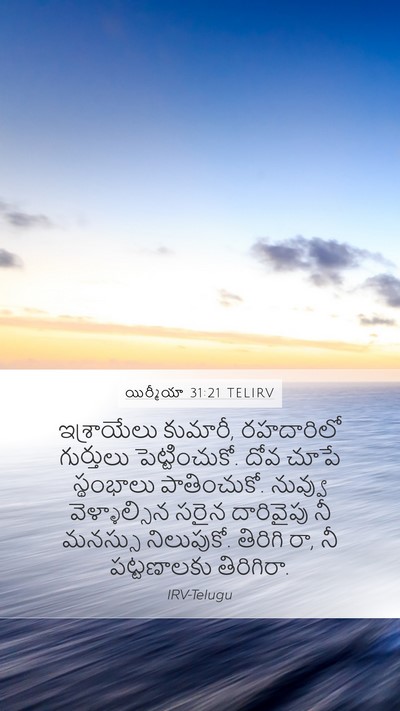 యిర్మీయా 31:21 TELIRV Bible Verse Image