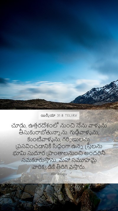 యిర్మీయా 31:8 TELIRV Bible Verse Image