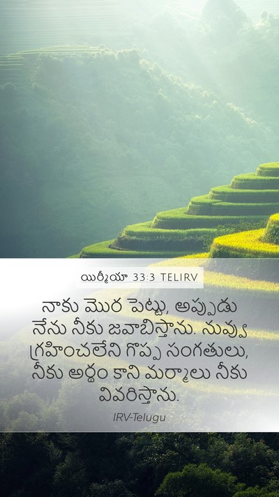 యిర్మీయా 33:3 TELIRV Bible Verse Image